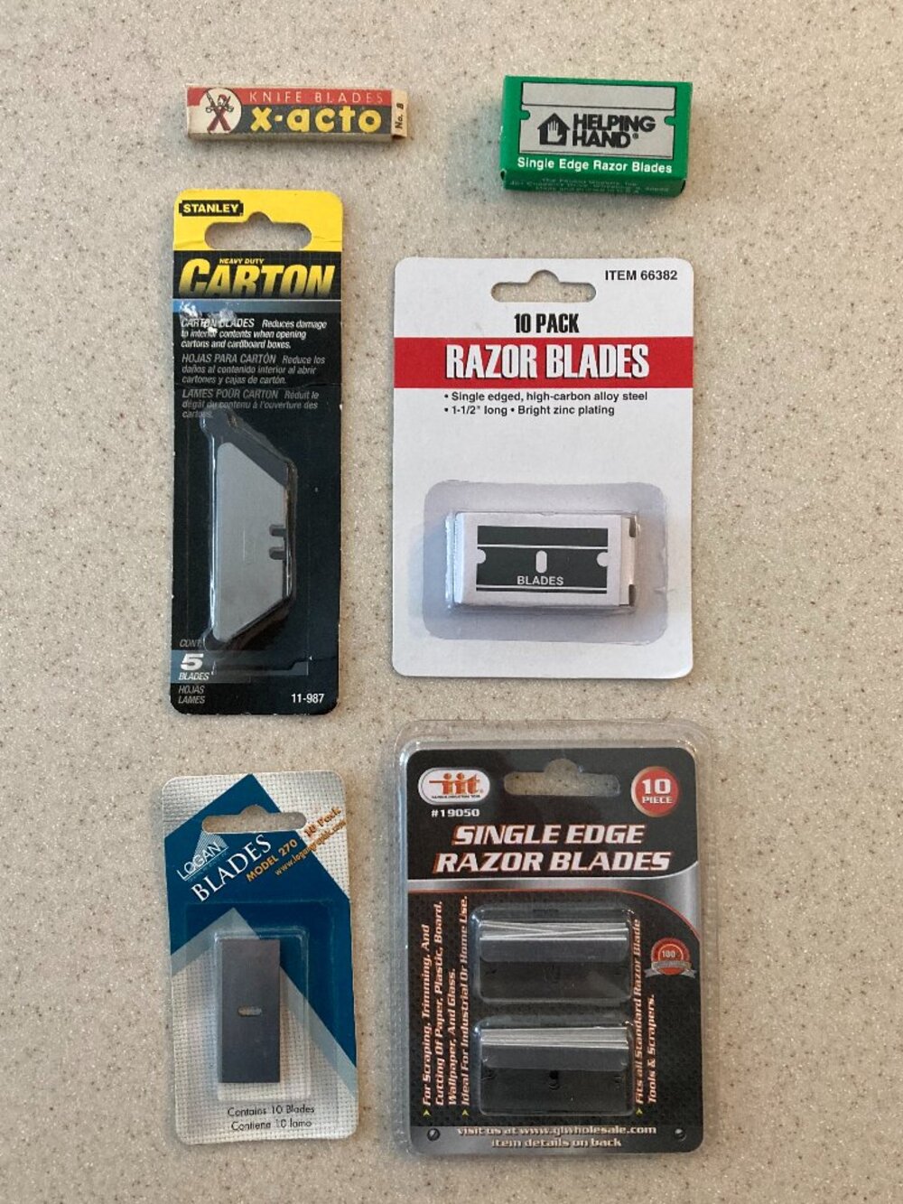 NWT Razor Blades - Work/Crafting Bundle of 6 packages